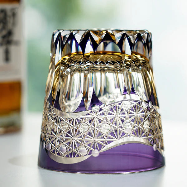 光の紫水晶 HIKARI NO SHISUI-SHŌ - EDO KIRIKO HANDCRAFTED WHISKY GLASS