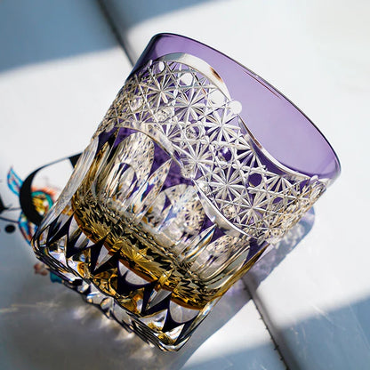 光の紫水晶 HIKARI NO SHISUI-SHŌ - EDO KIRIKO HANDCRAFTED WHISKY GLASS