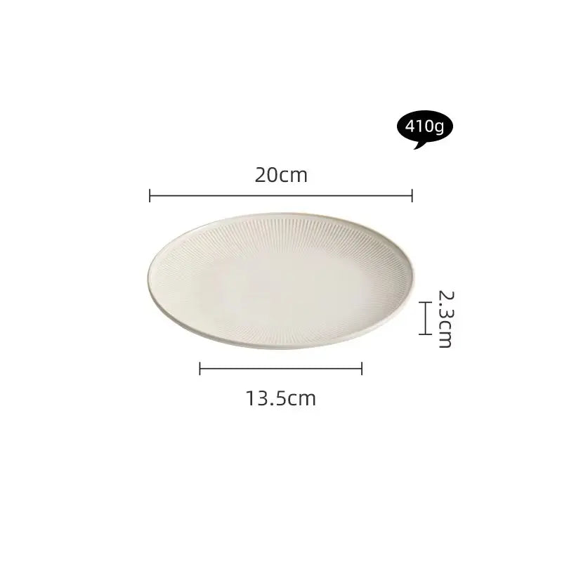 SERENITÉ COLLECTION – MINIMALIST CERAMIC DINING PLATES 2 PIECE SET