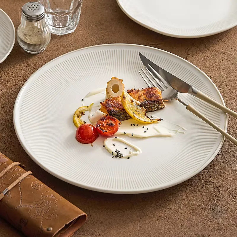 SERENITÉ COLLECTION – MINIMALIST CERAMIC DINING PLATES 2 PIECE SET