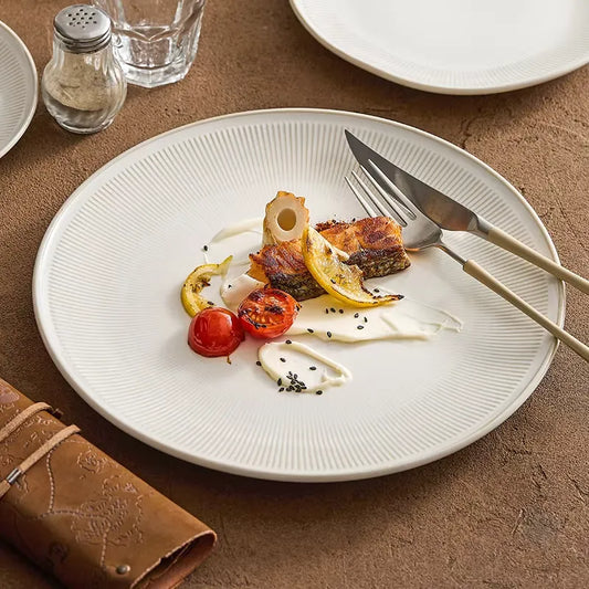 SERENITÉ COLLECTION – MINIMALIST CERAMIC DINING PLATES 2 PIECE SET