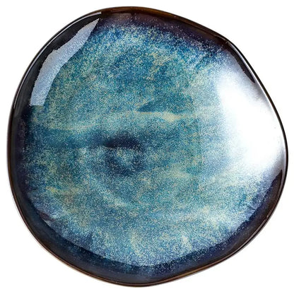 AURORA BLUE – GLAZED CERAMIC DINNER PLATES