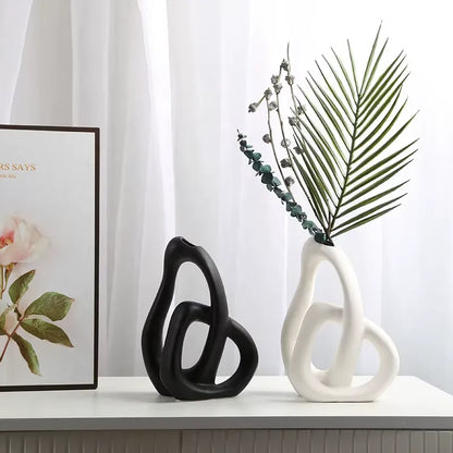 MODERN SIMPLE ART VASE 2 PIECE SET