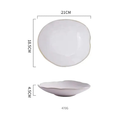 LUNARA SERIES – PREMIUM WHITE CERAMIC DISH