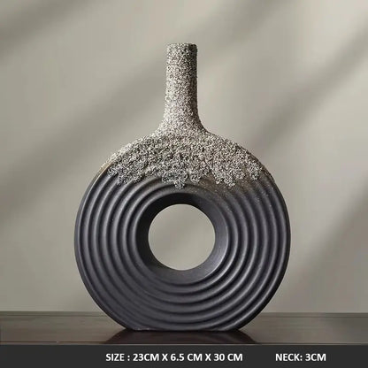 MODERN SIMPLE ART VASE 2 PIECE SET