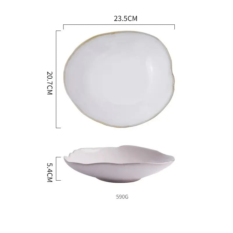 LUNARA SERIES – PREMIUM WHITE CERAMIC DISH