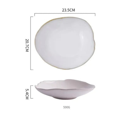 LUNARA SERIES – PREMIUM WHITE CERAMIC DISH
