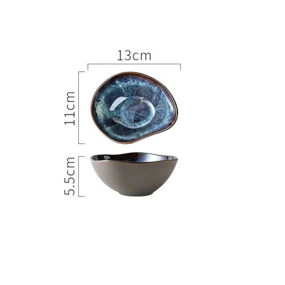AURORA BLUE – GLAZED CERAMIC DINNER PLATES