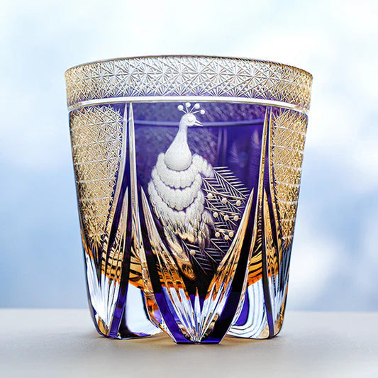 孔雀 KUJAKU - EDO KIRIKO HANDCRAFTED WHISKY GLASS - KNIVORÀ