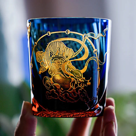 雷神 RAIJIN - EDO KIRIKO HANDCRAFTED WHISKY GLASS