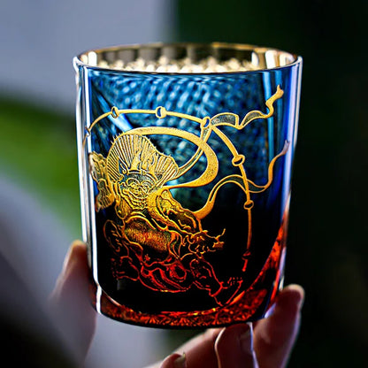 雷神 RAIJIN - EDO KIRIKO HANDCRAFTED WHISKY GLASS