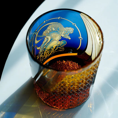 雷神 RAIJIN - EDO KIRIKO HANDCRAFTED WHISKY GLASS