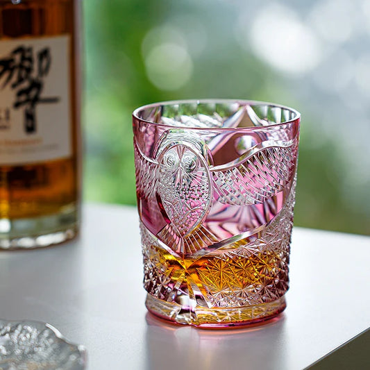 桜夜奏 SAKURAYASŌ - EDO KIRIKO HANDCRAFTED WHISKY GLASS
