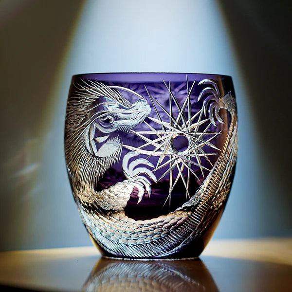 紫龍 SHIRYŪ - EDO KIRIKO HANDCRAFTED WHISKY GLASS