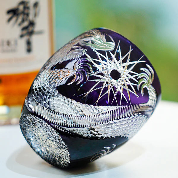 紫龍 SHIRYŪ - EDO KIRIKO HANDCRAFTED WHISKY GLASS