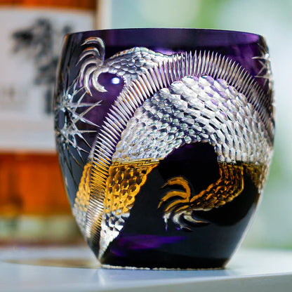 紫龍 SHIRYŪ - EDO KIRIKO HANDCRAFTED WHISKY GLASS