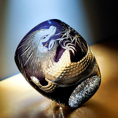 紫龍 SHIRYŪ - EDO KIRIKO HANDCRAFTED WHISKY GLASS