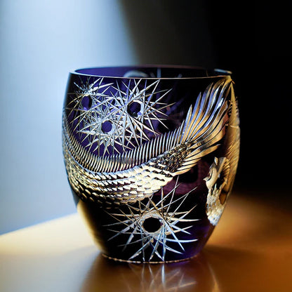紫龍 SHIRYŪ - EDO KIRIKO HANDCRAFTED WHISKY GLASS