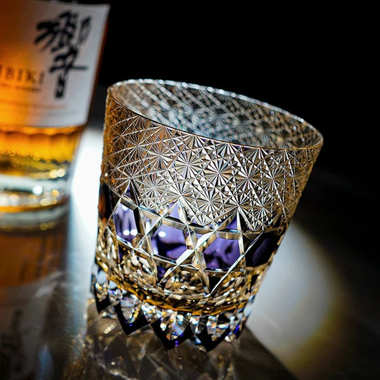 紫晶 SHISHŌ - EDO KIRIKO HANDCRAFTED WHISKY GLASS