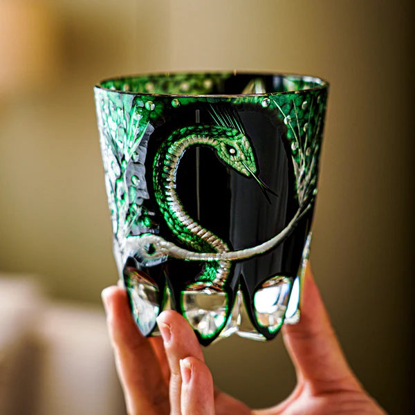 翠蛇 SUIDA - EDO KIRIKO HANDCRAFTED WHISKY GLASS