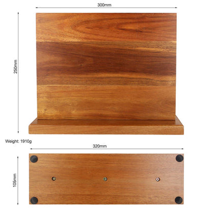 PREMIUM DOUBLE-SIDED MAGNETIC ACACIA WOOD KNIFE HOLDER - KNIVORÀ