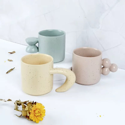 ABSTRACT TOUCH HANDMADE COFFEE CUP 2 PIECE SET