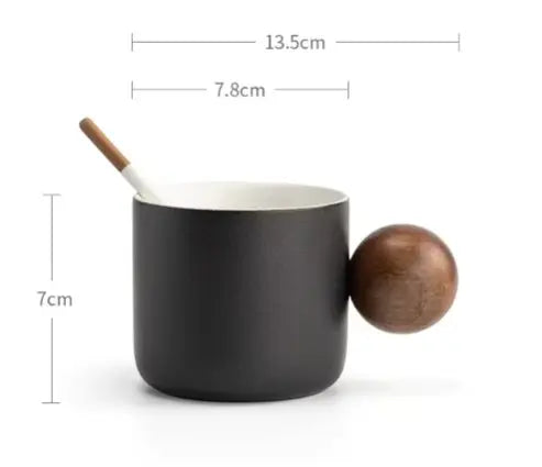 WHIMSIHANDLE HANDMADE COFFEE CUP 4 PIECE SET