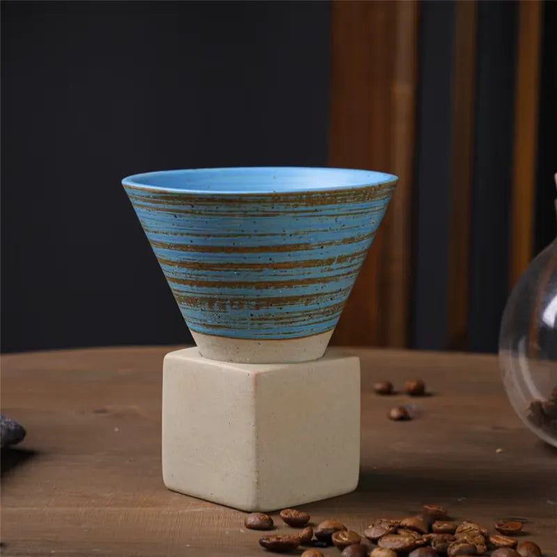 CERAMIC CONE COFFEE CUP 4 PIECE SET