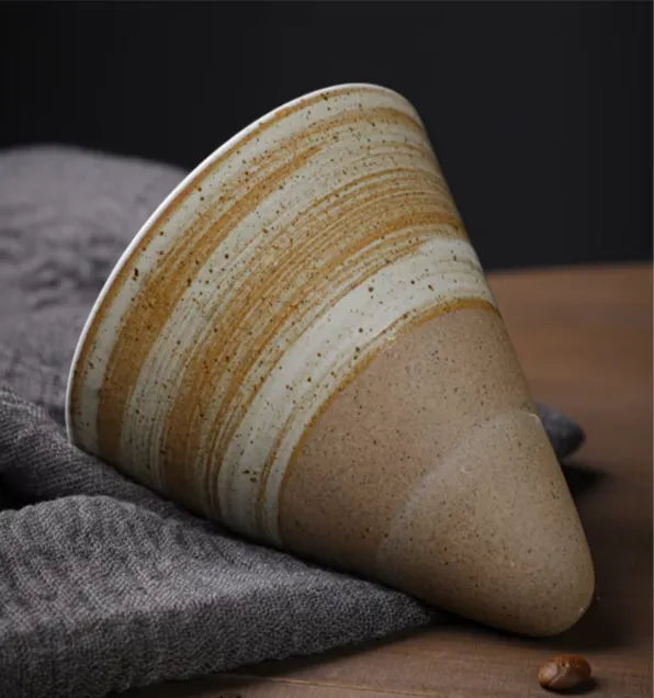 CERAMIC CONE COFFEE CUP 4 PIECE SET