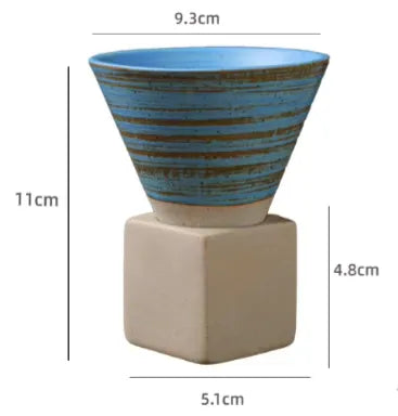 CERAMIC CONE COFFEE CUP 4 PIECE SET