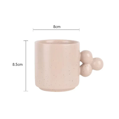 ABSTRACT TOUCH HANDMADE COFFEE CUP 2 PIECE SET