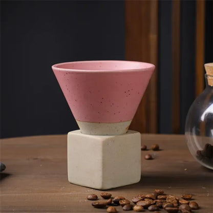 CERAMIC CONE COFFEE CUP 4 PIECE SET
