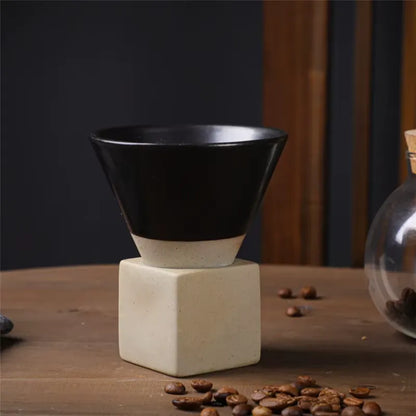 CERAMIC CONE COFFEE CUP 4 PIECE SET