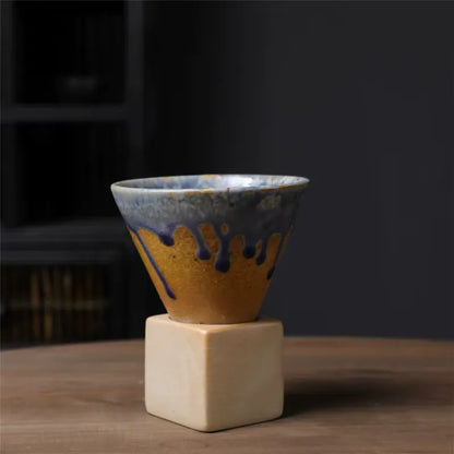 CERAMIC CONE COFFEE CUP 4 PIECE SET
