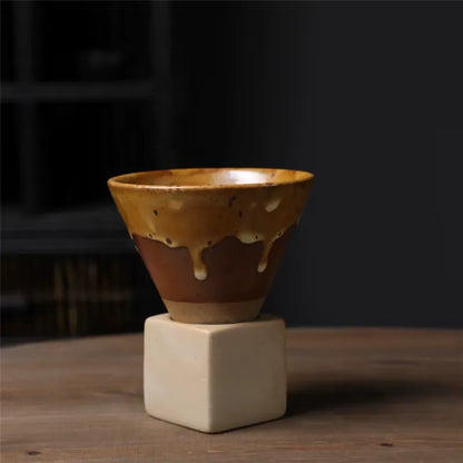 CERAMIC CONE COFFEE CUP 4 PIECE SET