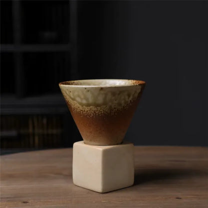 CERAMIC CONE COFFEE CUP 4 PIECE SET