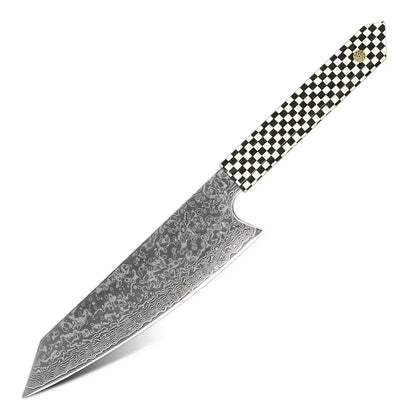 DAMASCUS STEEL KIRITSUKE CHEF KNIFE WITH HONEY COMB RESIN HANDLE